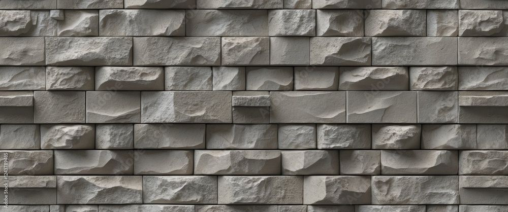 Poster seamless artificial stone wall texture for 3d modeling and realistic architectural surface designs i