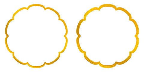 Aesthetic gold round frames