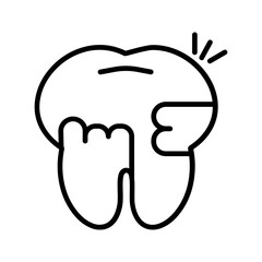Obraz premium Toothache And Plaque Icon Design