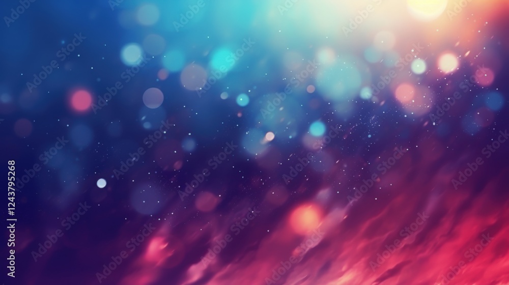 Poster vibrant abstract background with colorful gradient and faded light bokeh effects for modern art and 