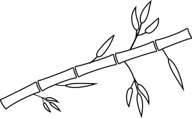 Hollow Line Art Bamboo