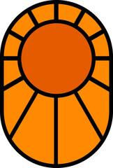 Sun Ray with Orange Light