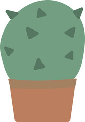 Potted Cactus Illustration
