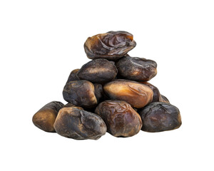 Obraz premium A pile of dried dates, showcasing their rich texture and natural sweetness.