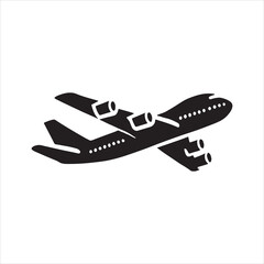 plane icon. Simple airplane illustration.