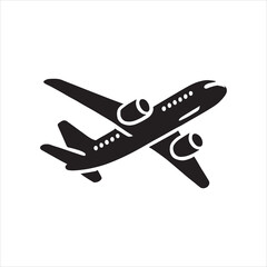 plane icon. Simple airplane illustration.