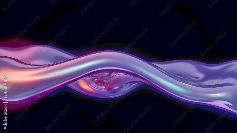 Poster abstract flowing shapes in vivid colors creating a mesmerizing design for backgrounds and modern art