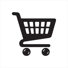 Shopping cart line art icon for apps and websites