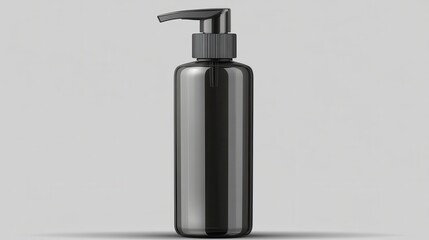 plastic pump bottle packaging for liquid beauty products isolated on transparent background