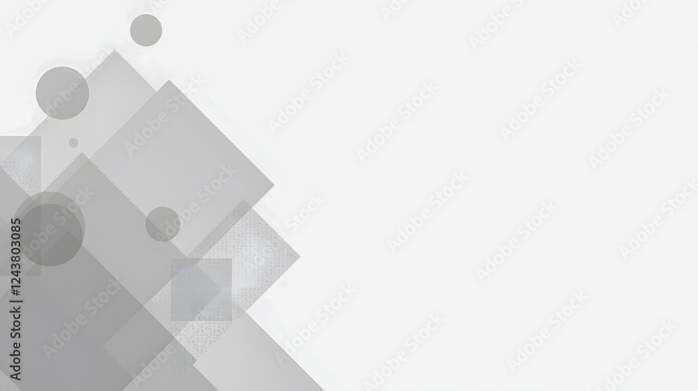 Poster abstract geometric shapes in shades of gray with subtle textures creating a modern and minimalist de