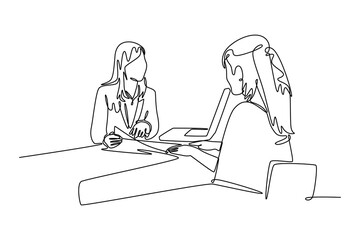 Bank activity concept. Single line draw design vector graphic illustration.	