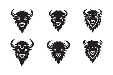Bison vector illustration silhouette