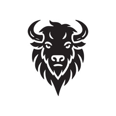 Bison vector illustration silhouette
