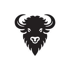 Bison vector illustration silhouette