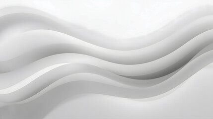 Obraz premium Abstract White Wave Pattern Background with Elegant Curves and Smooth Textures for Minimalistic Design and Art Projects