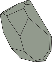 Grey Rock with Black Line