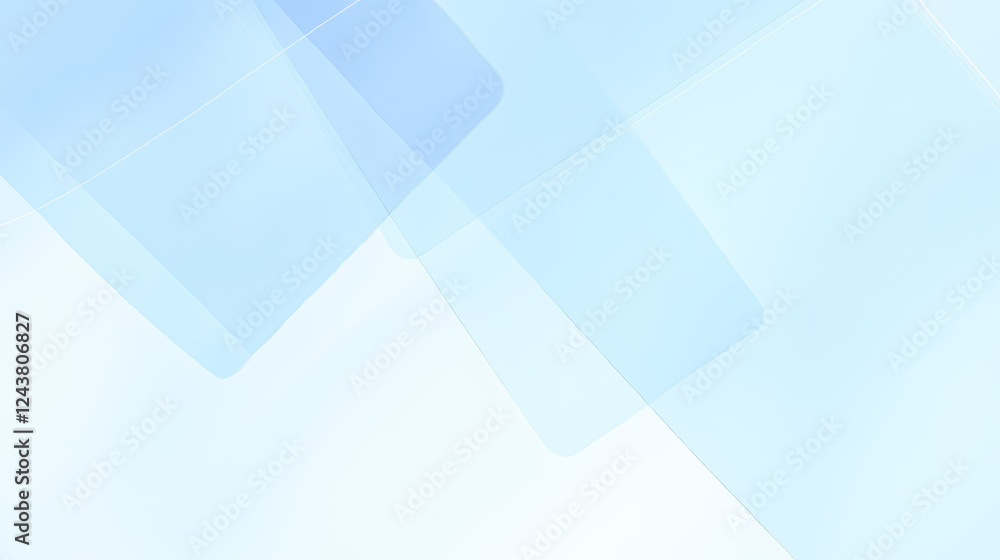 Poster soft abstract background with light blue and white gradient layers creating a tranquil and calm atmo