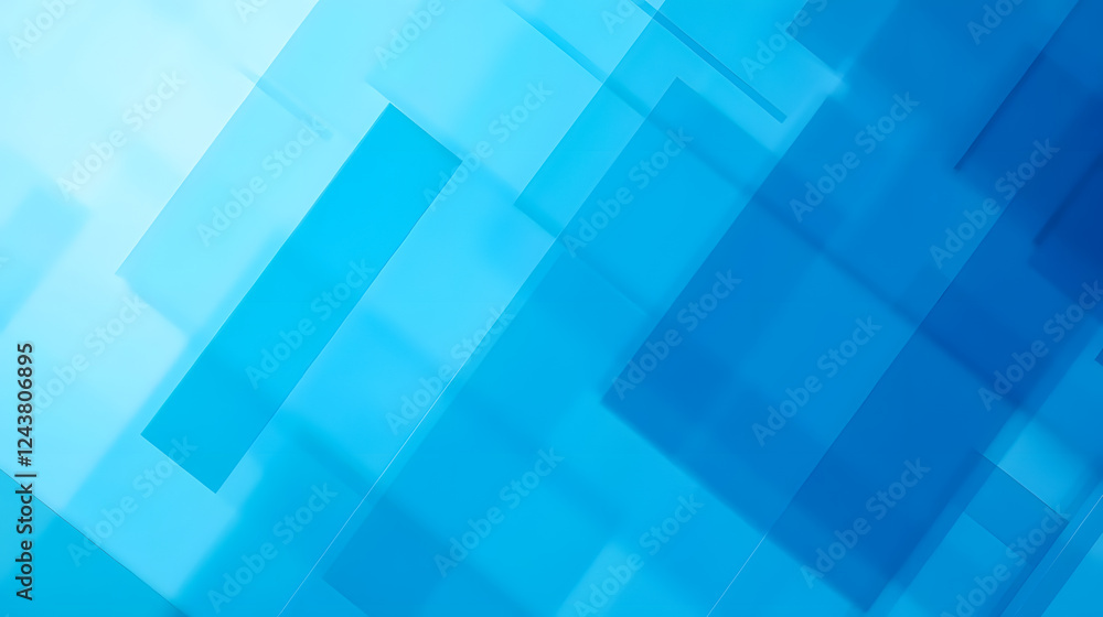 Poster abstract blue geometric shapes with soft gradients and light overlays for modern background or desig