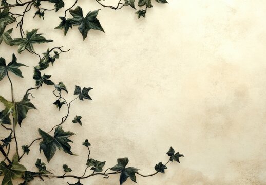A natural front page border design with leaves and vines intertwining elegantly