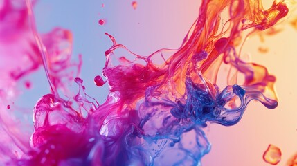 Fototapeta premium Dynamic abstract splash of vibrant colors in motion