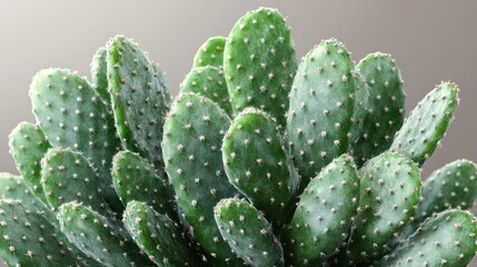prickly pear cactus isolated on transparent background