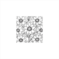 Black silhouette vector illustration of a flower