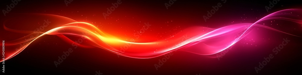 Poster abstract red light trails dynamic flowing lines and energy in motion on a dark background