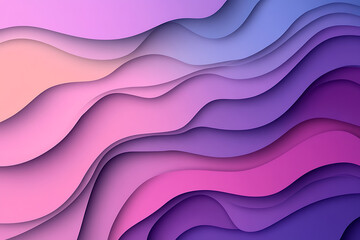 Obraz premium Layered abstract design with smooth wavy shapes in gradient hues of pink, purple, and blue. Perfect for modern, artistic, and creative projects, backgrounds, or digital designs.