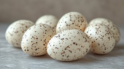 Obraz premium quail eggs isolated on transparent background