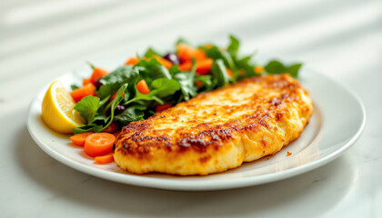 Crispy Pan-fried Halloumi with Salad Recipe