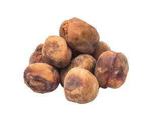 Obraz premium A pile of brown, dried fruits resembling dates or similar natural snacks.