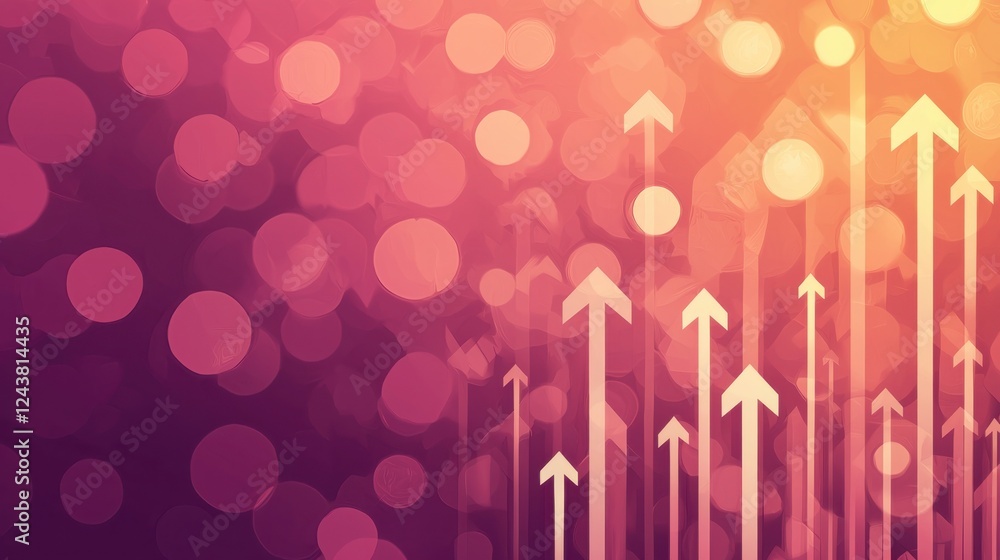 Aufkleber dynamic growth indicators abstract background digital graphics vibrant colors upward view business s