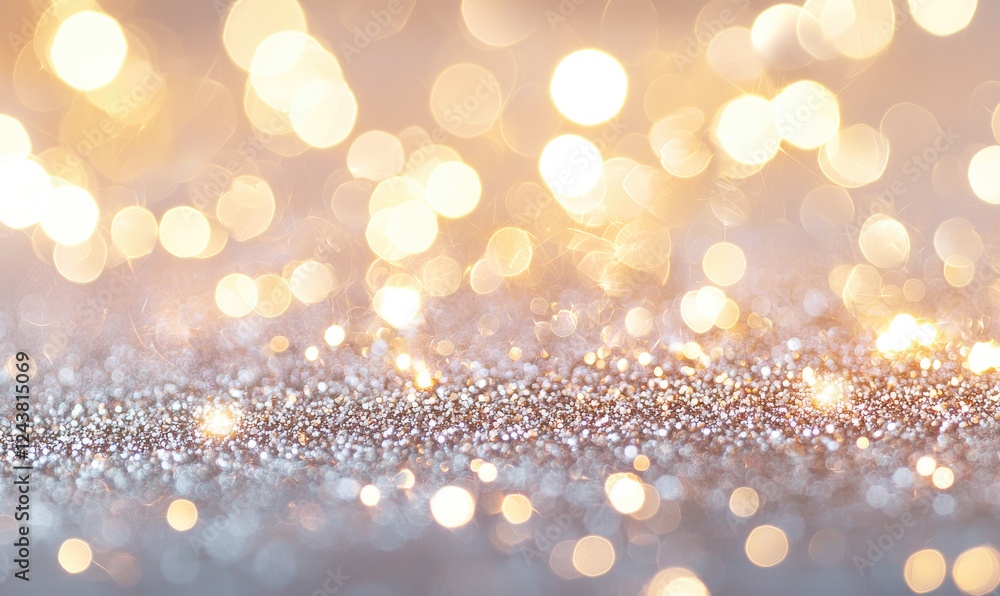 Poster glittering gold texture on calming neutral abstract background creates serene and elegant atmosphere