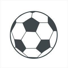 Soccer ball vector icon flat style illustration for web, mobile, logo, application and graphic design. Ball Icon Vector, Soccer ball vector icon