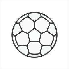 Fototapeta premium Soccer ball vector icon flat style illustration for web, mobile, logo, application and graphic design. Ball Icon Vector, Soccer ball vector icon