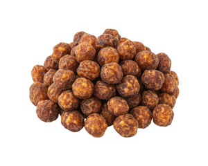 Obraz premium A pile of round, brown snack balls, likely made from grains or legumes.