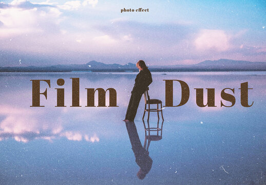 Grainy Color Treshold With Paper Dust Photo Effect