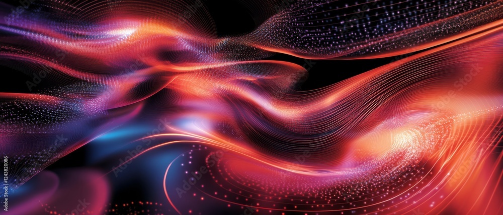 Poster this asset features a vivid digital background suitable for tech applications like ai and education,