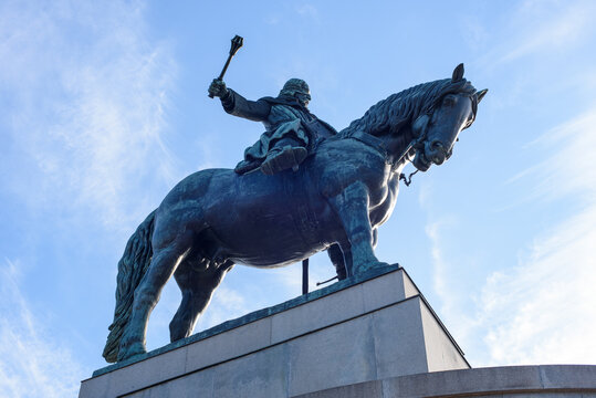 National Monument at Vitkov hill in Zizkov district in Prague, Czech Republic
