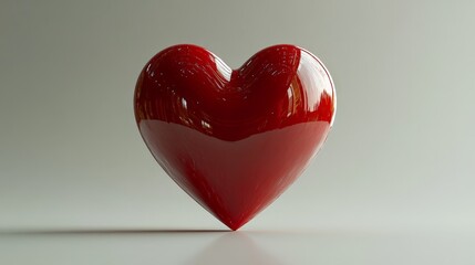 A clean and simple red heart symbol on a white background, ideal for love, Valentine's Day, and romantic digital designs. Perfect for greeting cards, social media, and branding.