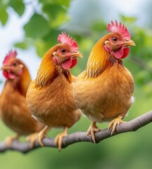 Fototapeta premium Chickens 