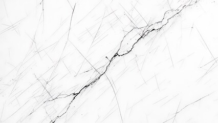 Abstract pattern of black scratches and lines on a white background