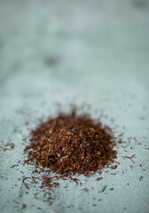 tea leaves on the table