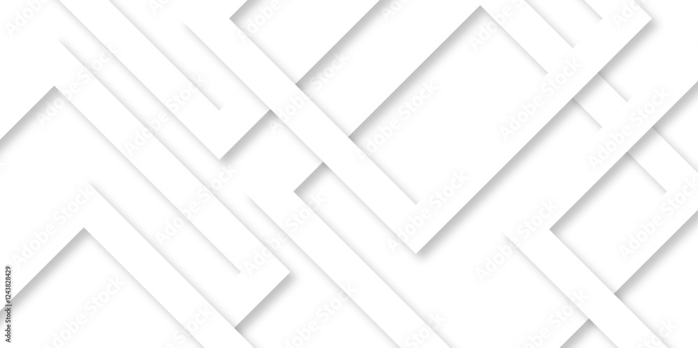 Poster Abstract background with lines White background with diamond and triangle shapes layered in modern abstract pattern design Space design concept Suit for business, corporate, institution presentation.	