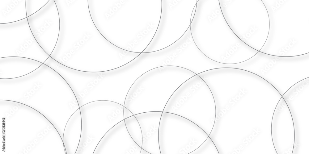 Aufkleber Abstract background golden circle stock line background. abstract artistic of geometric background Gold circles abstract seamless vector pattern. Minimal style white website banner, decoration Vector