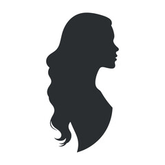 female silhouette profile vector design, elegant woman outline illustration, minimalist female figure art