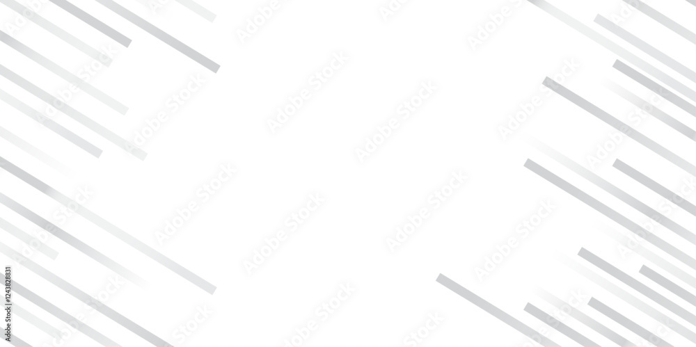Poster White gradient diagonal stripe line background. Motion Line Gradient stripes layers. business background metallica shining vector. Abstract monochrome elegant geometric backdrop, modern design,Vector.