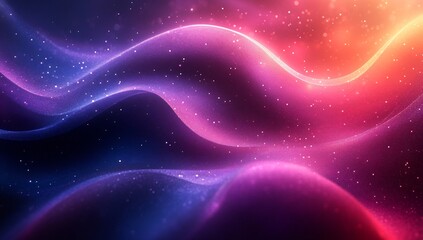 Fototapeta premium Abstract Cosmic Waves: A Symphony of Purple, Pink, and Blue Hues
