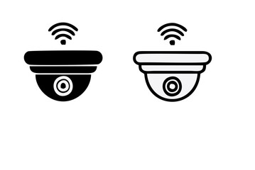 Cctv labels. Security cameras symbols for security and safety protection