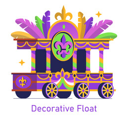 Mardi Gras. Flat Vector Illustration © inspiring.team